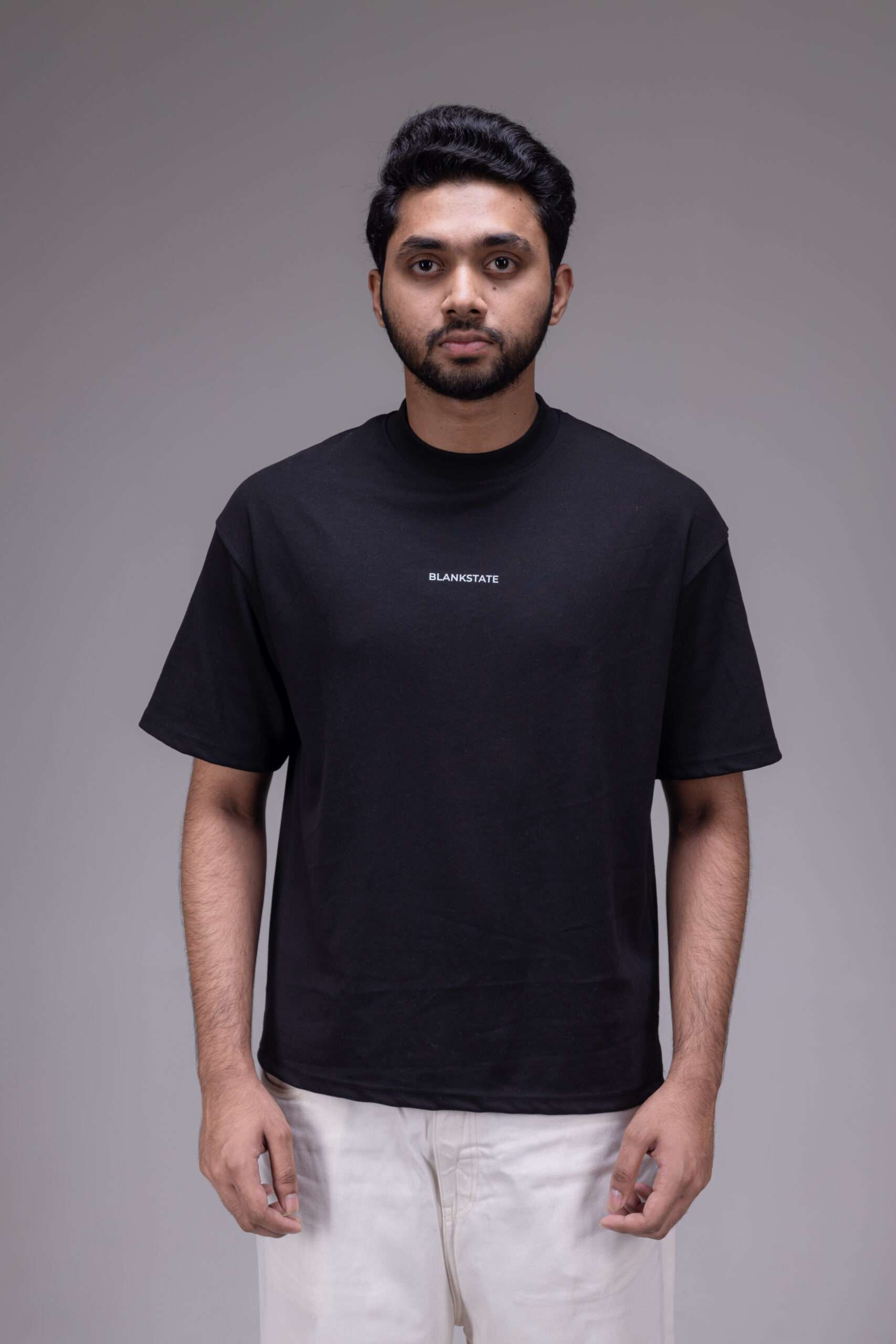 FORM ONE - Drop-Shoulder T-Shirt (Void Black) - Image 4